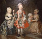 Maria Giovanna Clementi Charles Emmanuel IIIs children oil